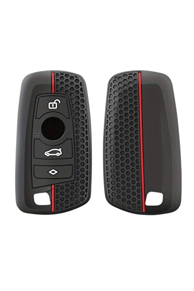 AUTOTOB AUTOTOB® silicone key cover, 4 buttons, BMW, sports model, black/red