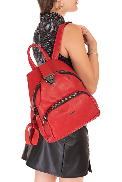 Gondol Women's Convenient Daily Backpack Ald.1350 Red