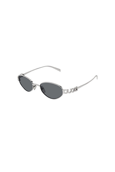 Gucci Gg 1935S 001 47 Women's Oval Silver Metal Sunglasses