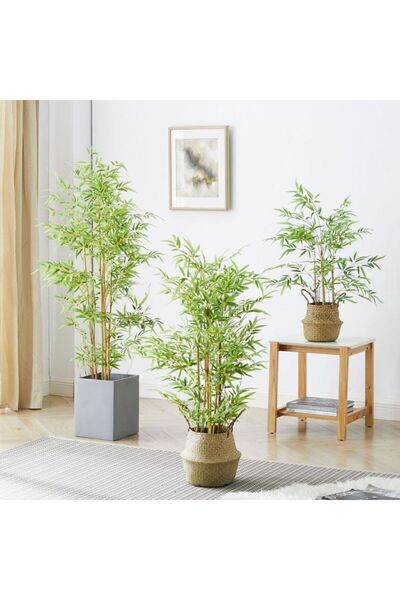 Generic 120CM Artificial Trees Fake Bamboo Plant In Black Pot Plant Potted Ar...