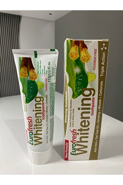 Farmasi معجون أسنان يورو فريش لتبييض الأسنان بالصبار والمسواك