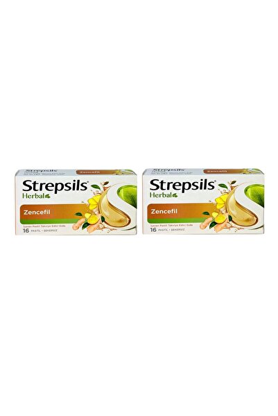 STREPSİLS Herbal Zencefil Aromali 16 Pastil 2 adet