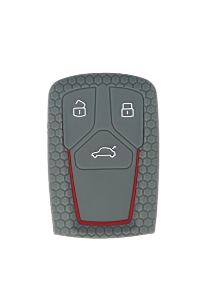 AUTOTOB Husa cheie keyless 3 butoane Audi A4 B9 A5 Q5, gri inchis