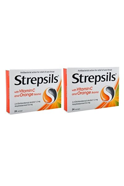 STREPSİLS Portakal & C Vitamini Aromali 24 Pastil 2 adet