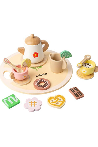 Twisoo Cabecchi 12-Piece Wooden Tea Set Toy for Kids