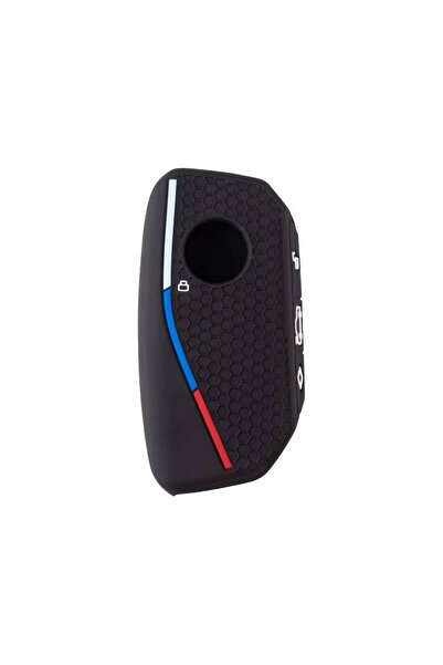 AUTOTOB Husa cheie BMW i5 i7 iX iX1 iXM, din silicon, model M, negru/culori M