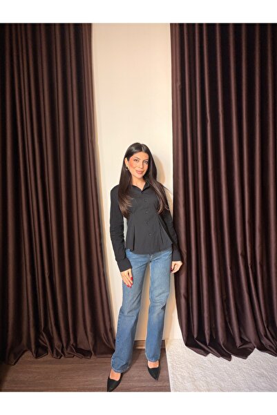 LOISY Women's Waist Fitted Pleated Shirt