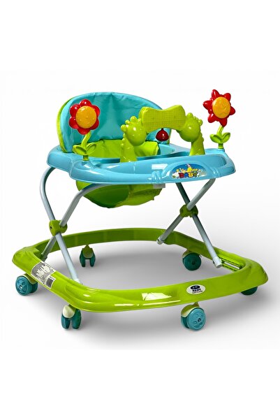 AL BADER مشاية أطفال مزودة بموسيقى وألعاب، قابلة لتعديل الارتفاع، قابلة للطي،...