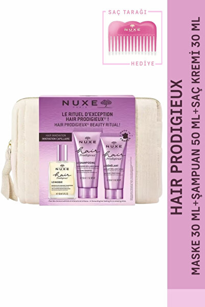 Nuxe Hair Prodigieux Saç Bakım Kiti-Tarak Hediye