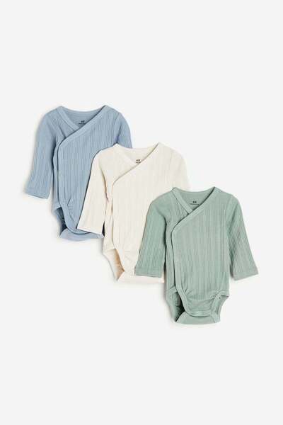 H&M 3-pack wrapover bodysuits
