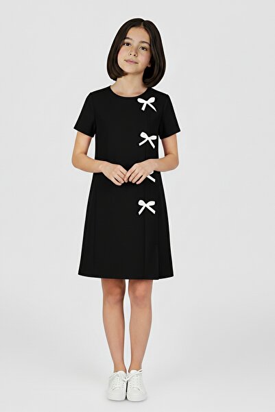 DMB BOYS & GIRLS Mow Kids Black Girl's Dress with Bow