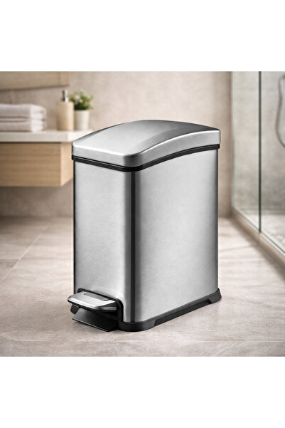 esdekor 8 L Pedal Trash Can Stainless Steel Soft-Close Inner Bucket Practical...