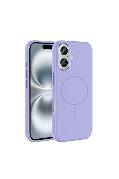 iPhone 16 Kılıf M-Safe Şarj Özellikli Metal Kamera Çerçeveli Edi Silikon