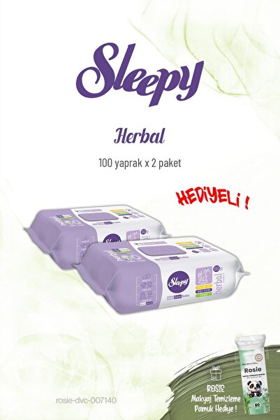 Sleepy 2'li Herbal Kişisel Bakım Havlusu 100'lü ve Rosie