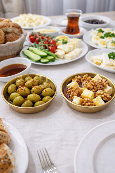 MİMOZA PARK 1 Piece Gold Breakfast Snack Bowl Sauce Bowl - Steel Sauce Bowl 3...