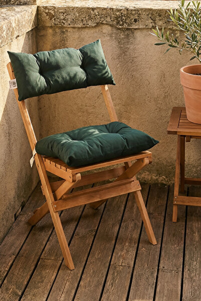 Reyo bysay Puf Minderli Ahşap Katlanabilir Bahçe Mutfak Balkon Teras Sandalye...