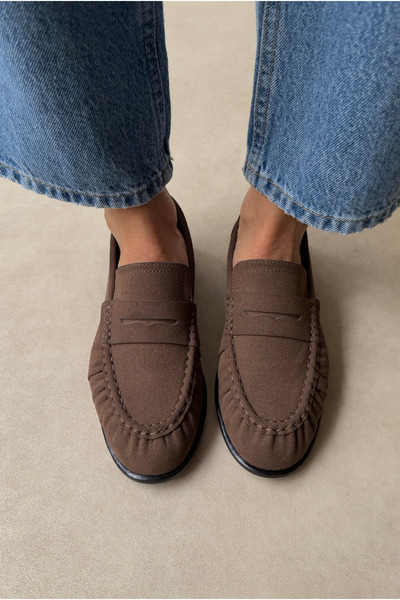 Mupa Shoes Women's Ballet Flats Brown Suede