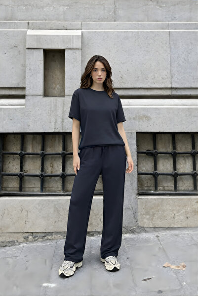 YAKAMEL Women's 2 Yarn Oversize High Waist Comfortable Cut Loose Leg Short Sl...