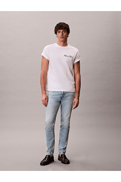 Calvin Klein Erkek Slim Taper Marbled Beacon Jean