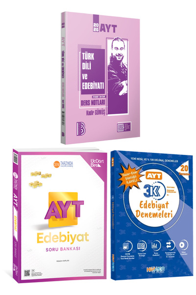 Üç Dört Beş Yayıncılık 2026 AYT Kadir Gümüş Türk Dili ve Edebiyatı Ders Notla...