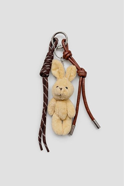 staybeautiful Bag Charm Accessory Beige Rabbit - Rope