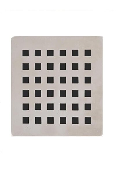bym yapı Paslanmaz 2 Adet Çelik Kare Delikli Banyo Balkon Yer Süzgeç Izgarası Üst Kapak 9.5x9.5 Cm
