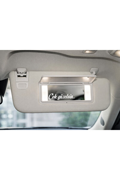 DRN DİZAYN Çok Güzelsin Yazılı Araç Ayna Sticker – Araba Güneşlik Aynası Yazı...