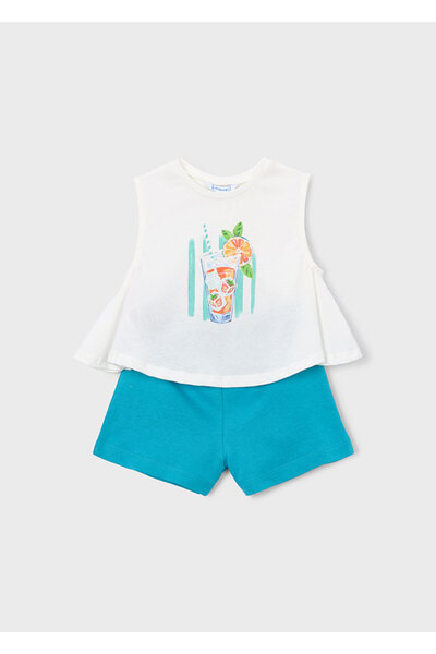 MAYORAL Set tricou și pantaloni scurți fără mâneci pentru fete 3228