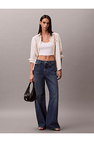 Calvin Klein Kadın Wide Leg Indigo Jean