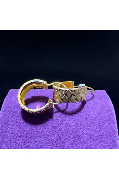 paksoy kuyumculuk 22 Ayar Altın Küpe Maraş Halkası Modern Tasarım 3.75gr Kadı...