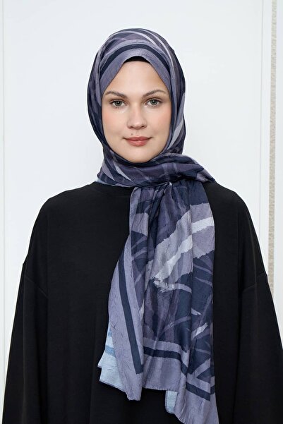 Modakaşmir Line Pattern Bamboo Shawl