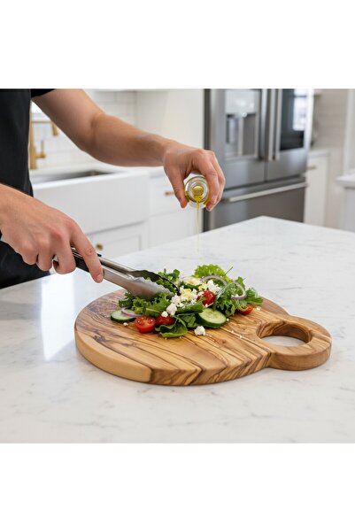 F&S WoodArt Olive Tree 22 cm Cutting Board Presentation Chopping Board - New!