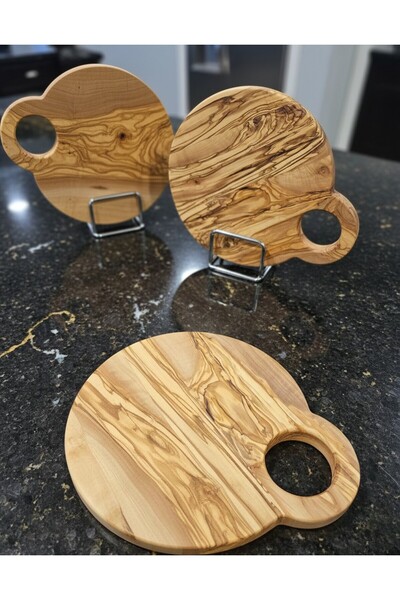 F&S WoodArt Olive Tree 22 cm Cutting Board Presentation Chopping Board - New!