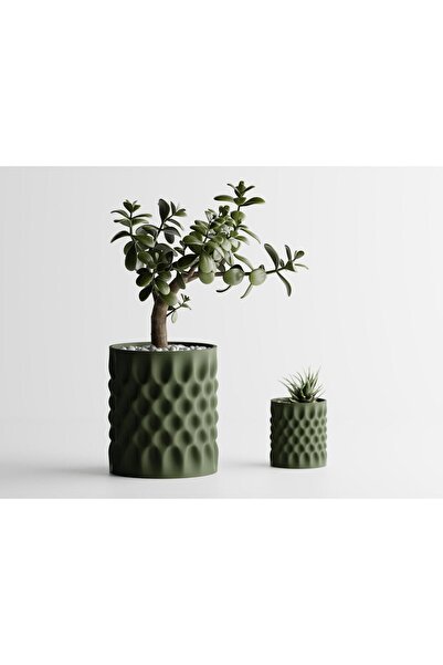 Sani Vase "Dent 2 BIG" 131 x 131 x H150mm - Dark green matt