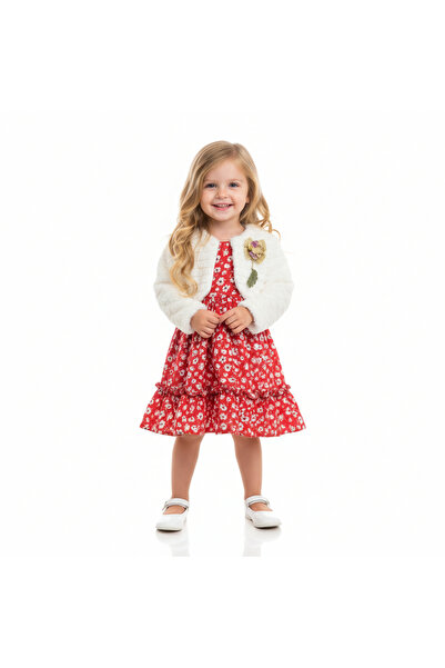 SeaBubbles Plush Bolero Floral Girl's Dress