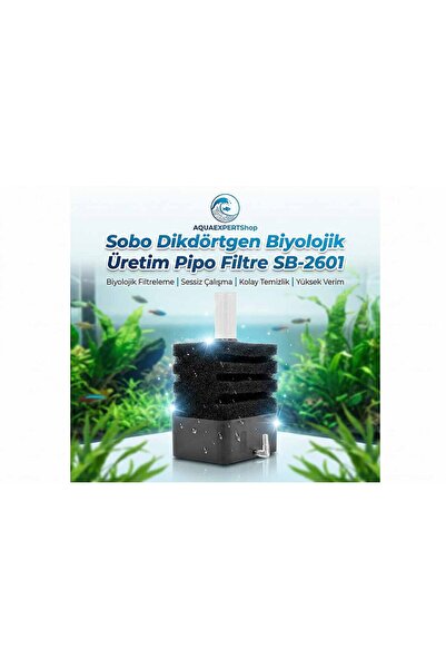 Sobo Dikdörtgen Biyolojik Üretim Pipo Filtre - İçi Dolu - Biyolojik Halkalı -...