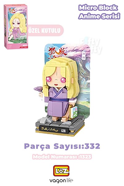 Vagonlife Loz Micro Anime Series 1323 Model 332 Pieces Decorative Toy Buildin...
