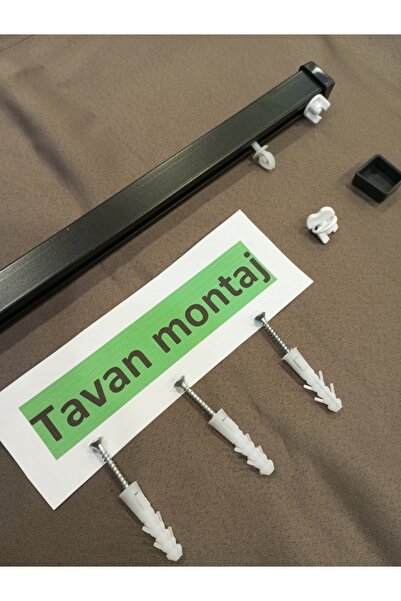 özdeğer home 200cm tavana montaj tek kanallı alüminyum perde rayı metal korniş