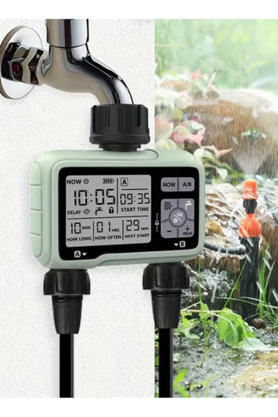 Taimi Digital Water Timer Programmable Sprinkler with Rain Delay Large LCD Di...