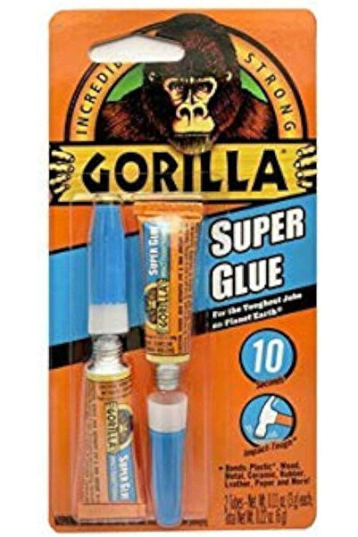 GORILLA Super Glue Twin Pack – 2 x 3 g Clear High-Strength Adhesive Tubes