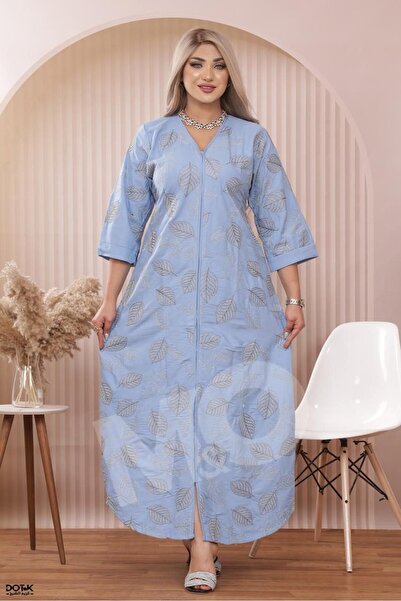 M&O 2 Cotton jalabiya, three-quarter sleeves, high-quality embroidery on the ...