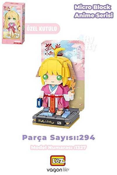 Vagonlife Loz Micro Anime Serisi 1327 Modeli 294 Parça Dekoratif Oyuncak Yapı...