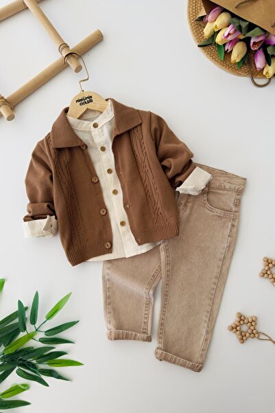 Minigimin Cicileri Miniğimin Cicileri Плетен детайл пуловер и риза за момчета...