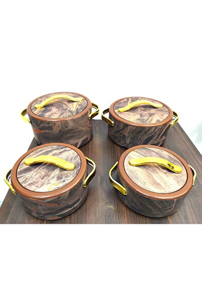 Alim Hot pot 4pcs set inside Stainless steel food warmer box 1L/2L/3L/4L Marb...