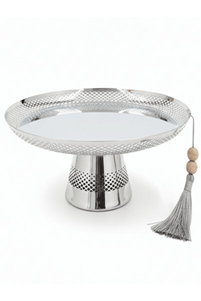 AKDC Footed Metal Candy Tray – Stylish Silver Finish, Ideal for Serving Sweet...