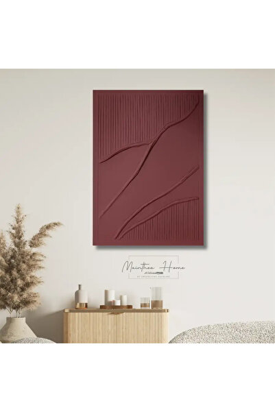 MAİNTHEAHOME Dokulu Alçı Tablo Akışın İzleri | El Yapımı 3D Dekoratif Duvar T...