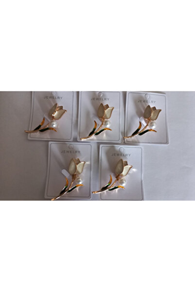 FASHİON JEWELRY Комплект от 5 брошки с кокичета