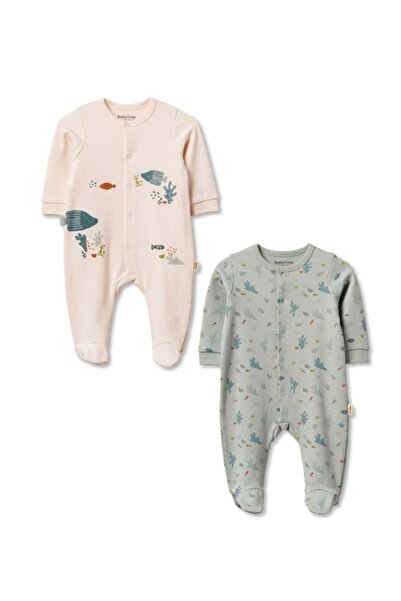 BabyCosy Organic Wear 100% Organic Cotton, 2-Piece Baby Booties Romper Set, L...