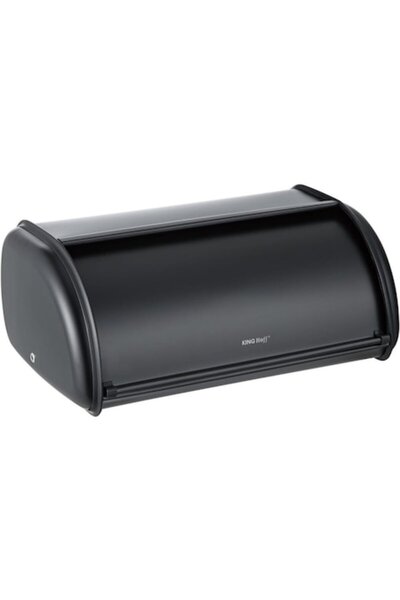 Kinghoff Bread Box KH 1723, 36 cm, Stable and Durable, Stainless Steel, Black