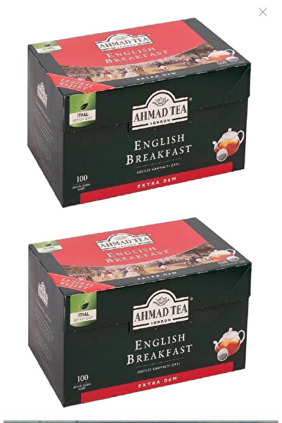 Ahmad Tea English Breakfast Demlik Poşet Çay 100'lü X 2 Adet Demlik Süzen Poşet